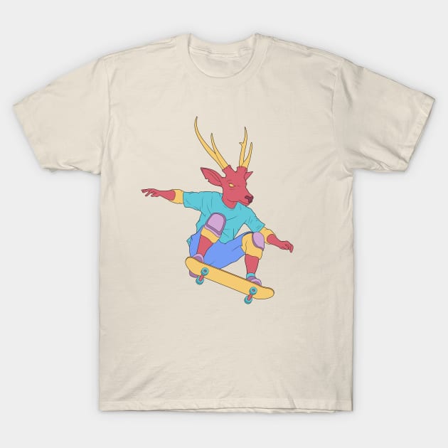 Skate Deer T-Shirt by Woah_Jonny